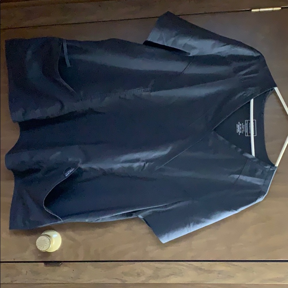 Dark grey/pewter scrub top